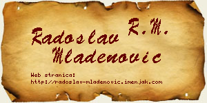 Radoslav Mladenović vizit kartica